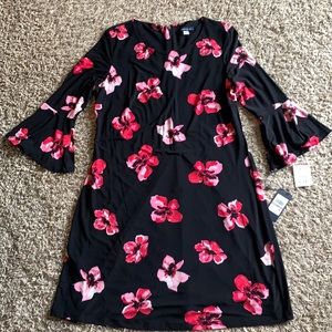 NWT Tommy Hilfiger Black Floral Dress